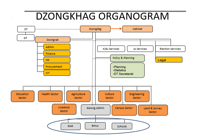 Organogram of the Dzongkhag