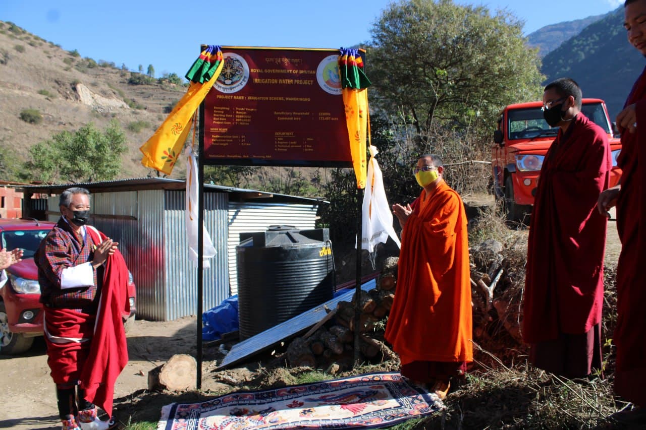 Inauguration of Wangringmo Irrigation Water Project