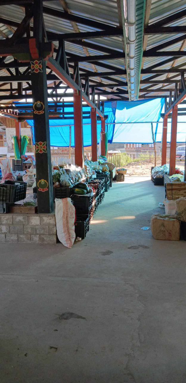The vegetable market relocated to new market shed at New Duksum Town