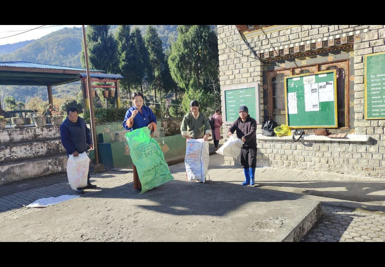 Conducted the cleaning campaign Throughout the Dzongkhag