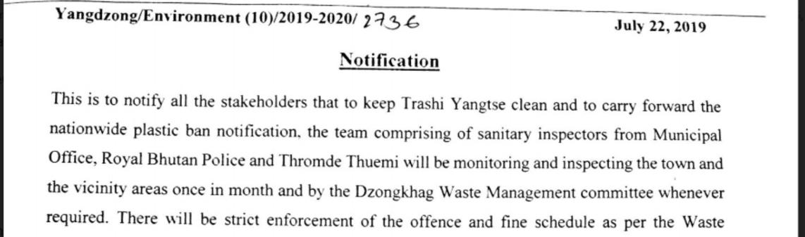 Nationwide Plastic Ban Notification