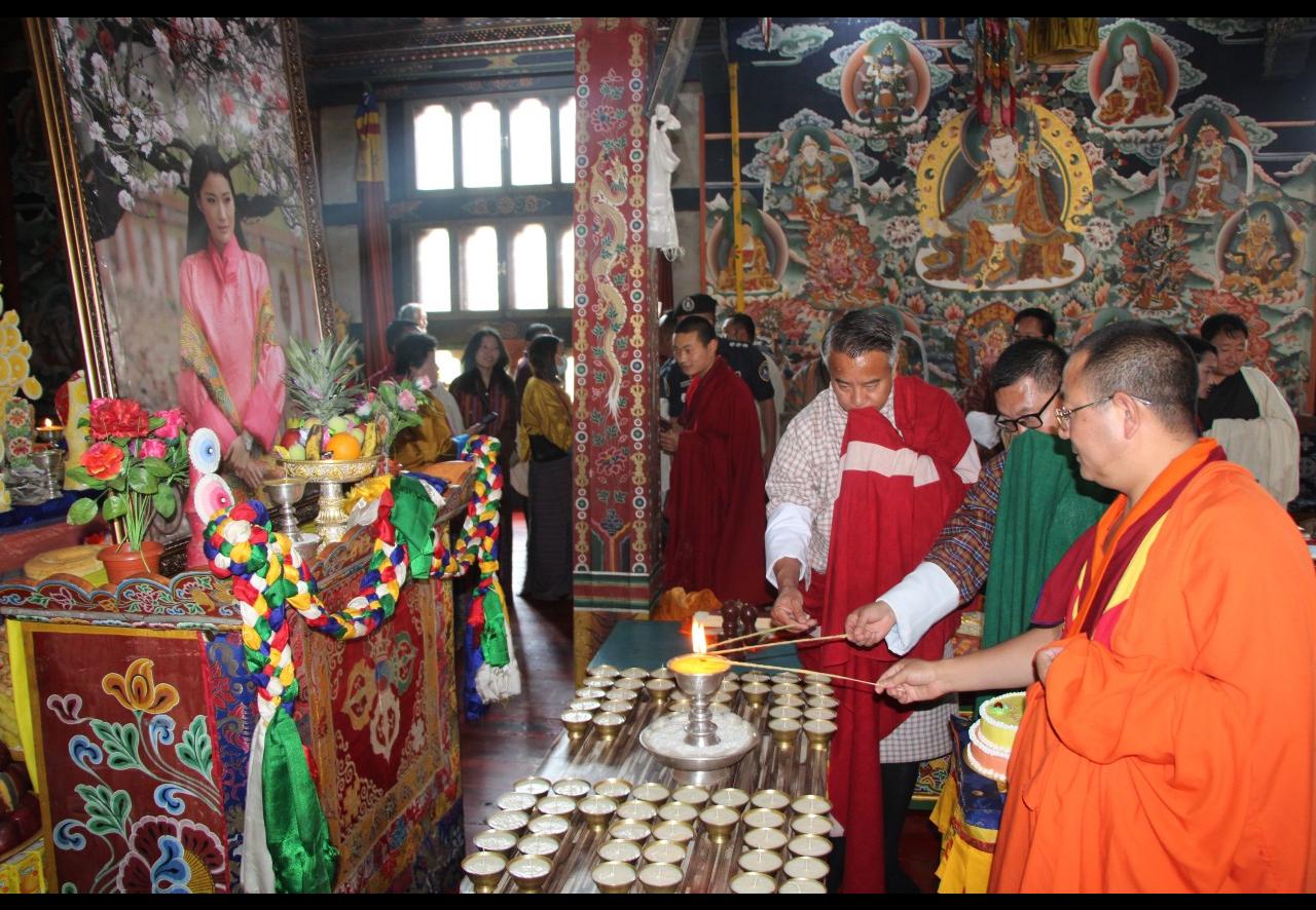 Offering of Butter lamp on occasion of the 33rd Birth Anniversary of Her Majesty the Gyaltsuen Jetsuen Pema Wangchuck